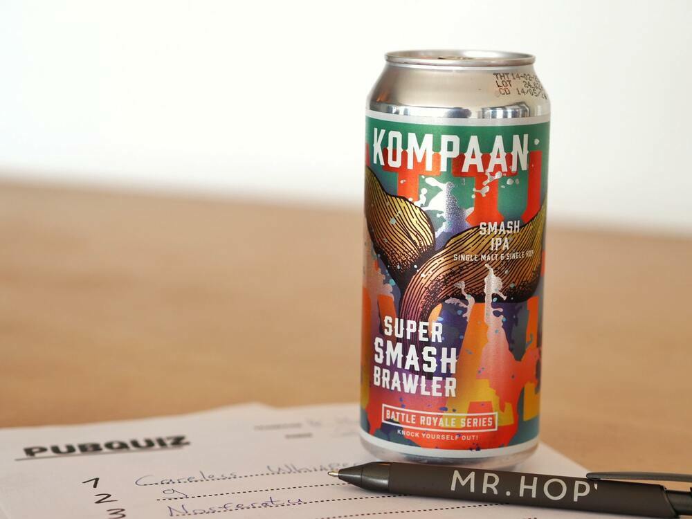 Eines der SMaSH-Biere von Kompaan