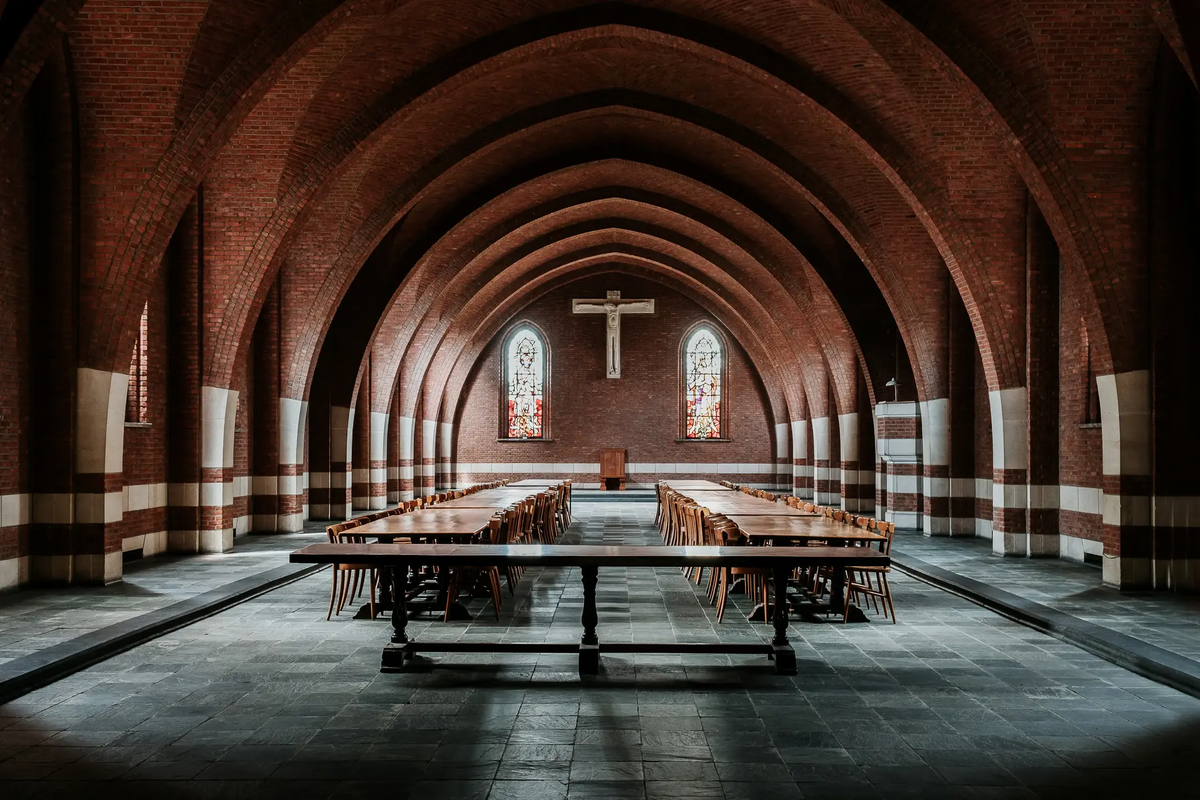 Das Refektorium der Klosterbrauerei Achelse Kluis